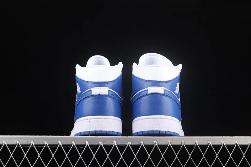 All Categories Air Jordan Jordan Series Basketball Shoes Air Jordan 1 Mid Differentiated Versions Air Jordan 1 Mid AJ1 Joe 1 Kentucky Blue Zhongbang Basketball Shoes BQ6472-104